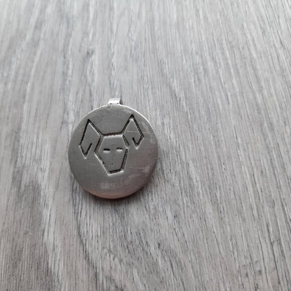 Vintage Aries Pendant Brutalist Jewelry Aitkens Pewter Zodiac Astrology Men - Picture 11 of 11